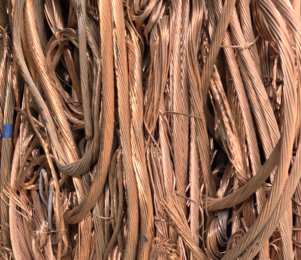 Detalle de cables de cobre